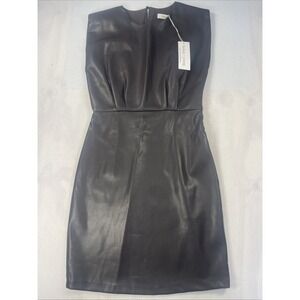 Bishop + Young Brown Vegan Leather Dress Size Small